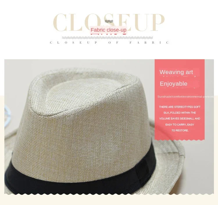 Unisex Vintage Fedora Panama Hat
