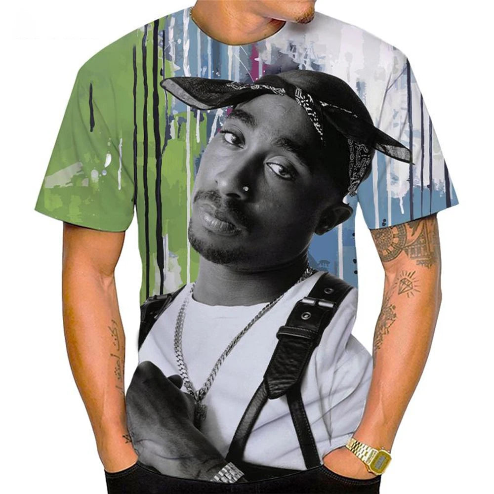 Unisex Hip-Hop 3D Print Short-Sleeve T-Shirt