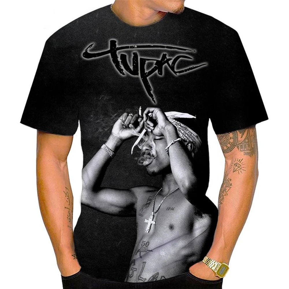 Unisex Hip-Hop 3D Print Short-Sleeve T-Shirt