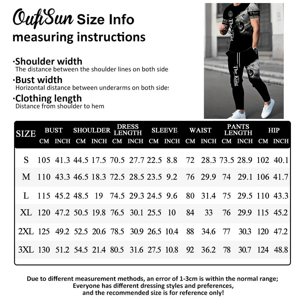 Men's 3D Letter Print Long-Sleeve & Pants Set