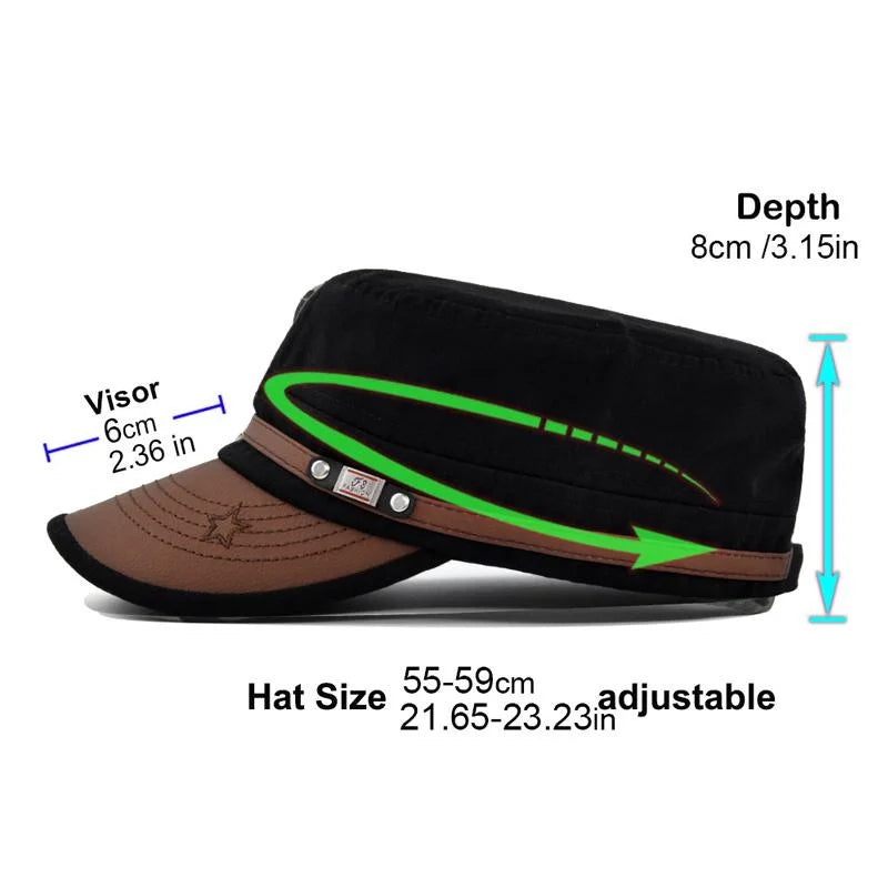 Embroidered Flat Cap