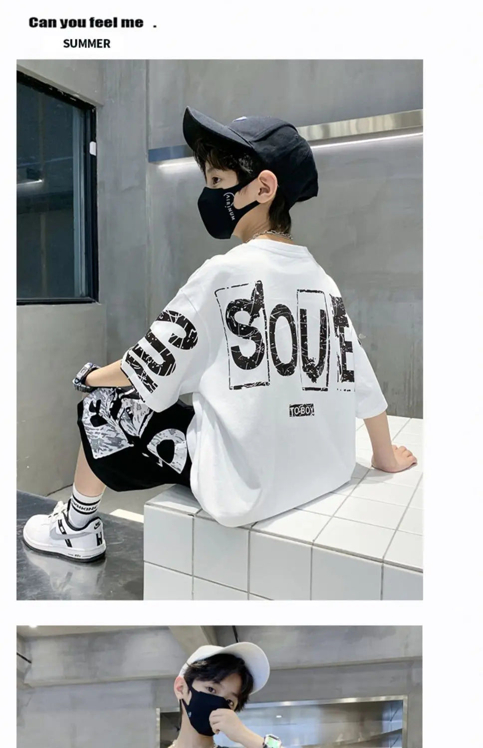 Boys' Hip-Hop T-Shirt & Pants Sports Set