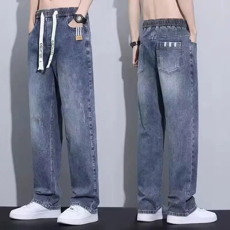 Men's Loose Wide-Leg Casual Jeans