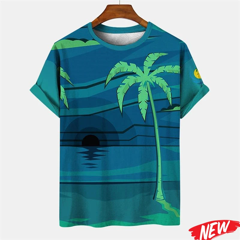 Men's Palm Tree Hawaiian Graphic T-Shirt