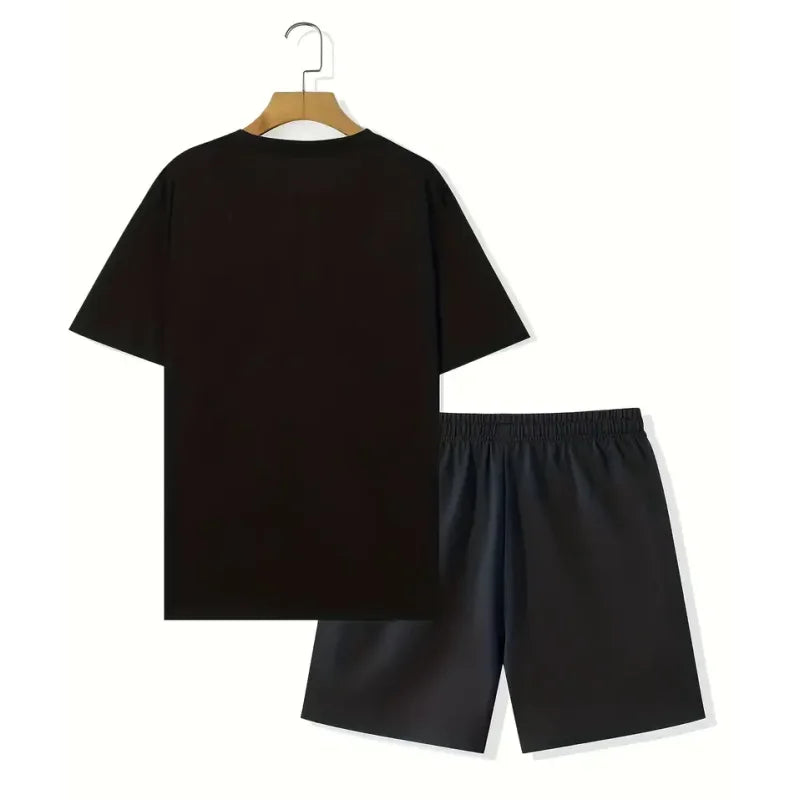 Men's 3D Print Oversized T-Shirt & Shorts Set
