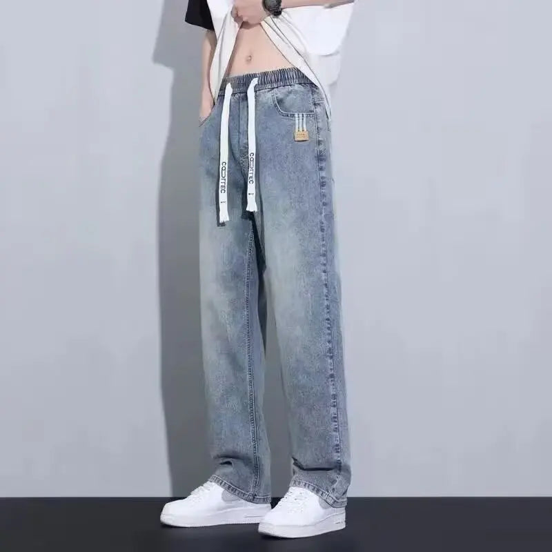 Men's Loose Wide-Leg Casual Jeans