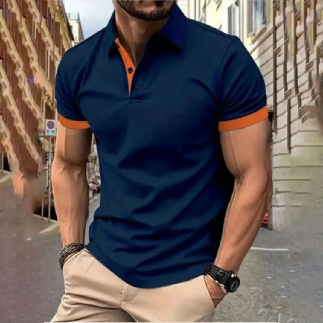 Men's 3D Pattern Print Polo Shirt