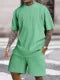 Men's Vertical Stripe T-Shirt & Shorts Set
