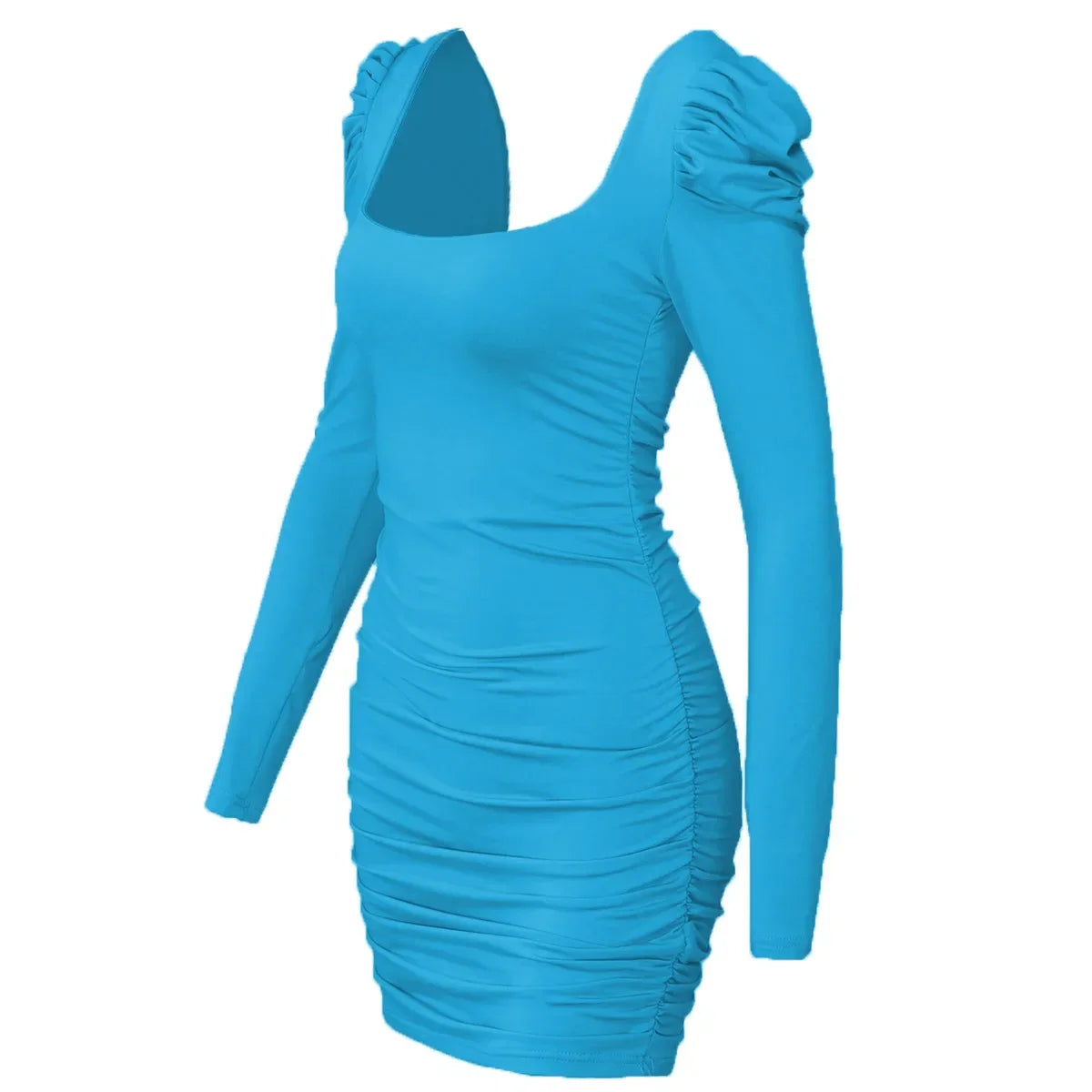 Women's Backless Velvet Stacked-Shoulder Mini Dress