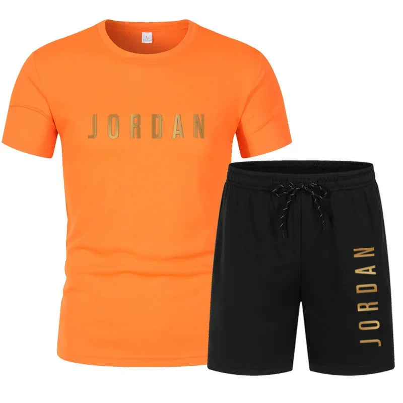 Men's Trendy Sports T-Shirt & Shorts Set
