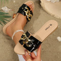 Women's Metal Detail Flat Sandals