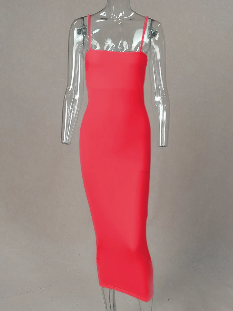 Women's Backless Sling Maxi Dress