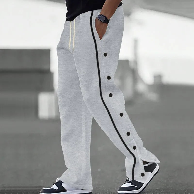 Men's Drawstring Straight-Leg Casual Pants