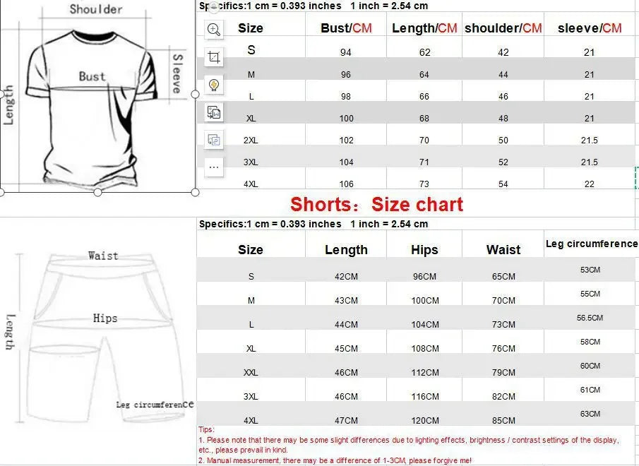Men's Printed T-Shirt & Pants Sports Set