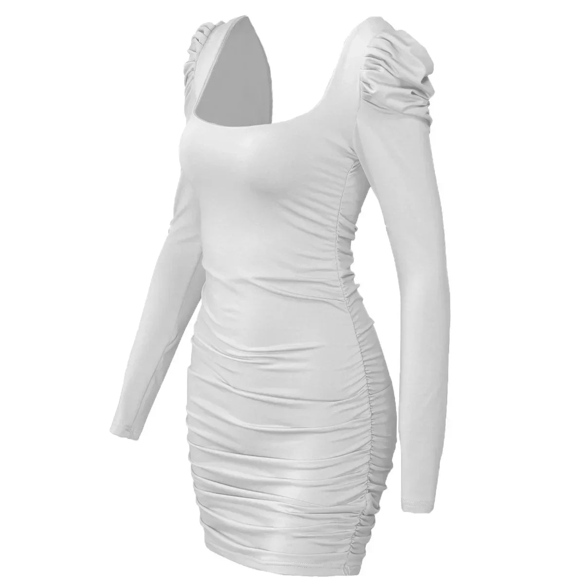 Women's Backless Velvet Stacked-Shoulder Mini Dress