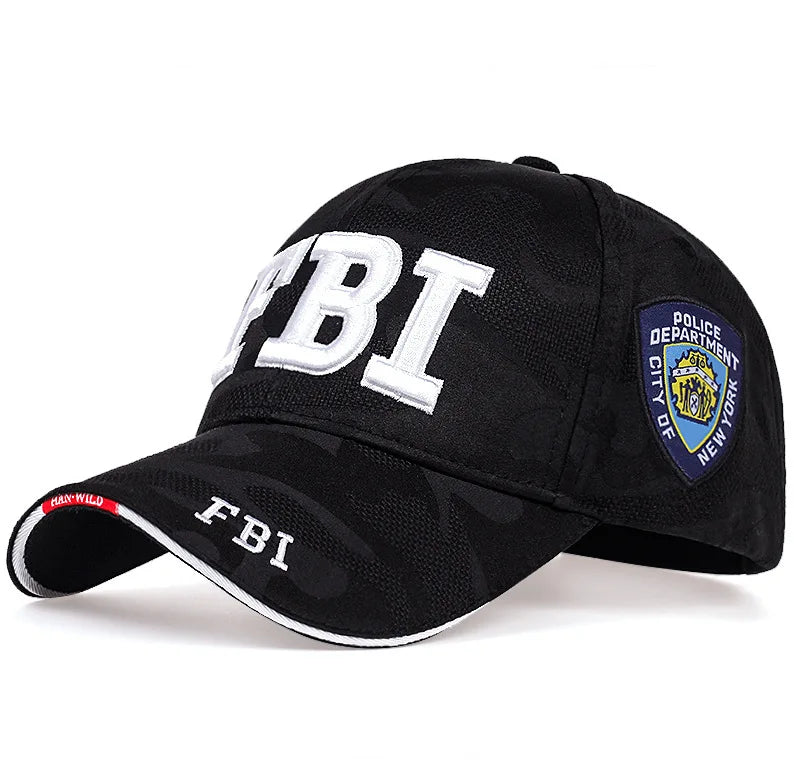 Letter-Embroidered Snapback Cap