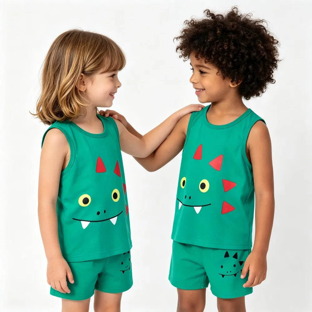 Kids' Vest & Shorts Summer Tank Set