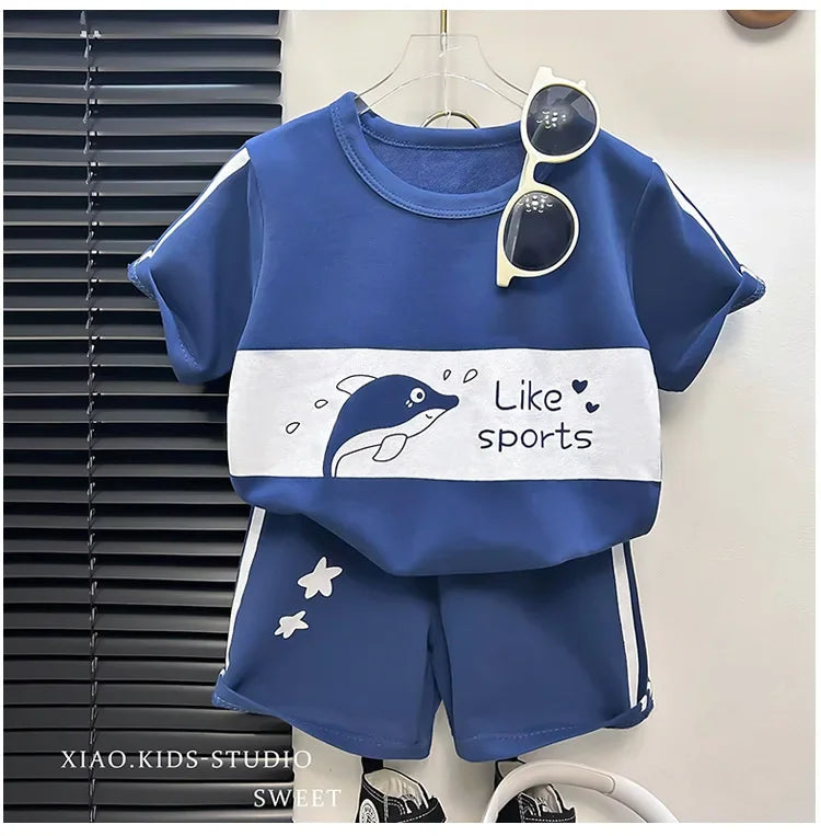 Toddler Striped T-Shirt & Shorts Lounge Set