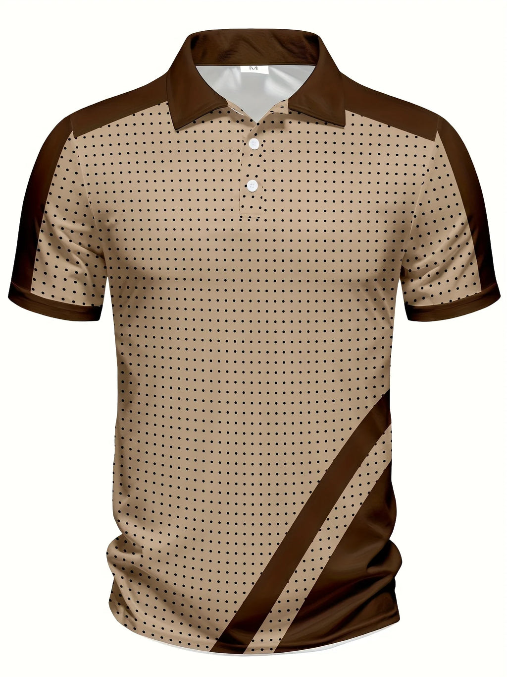Men's 3D Polka Dot Print Polo Shirt