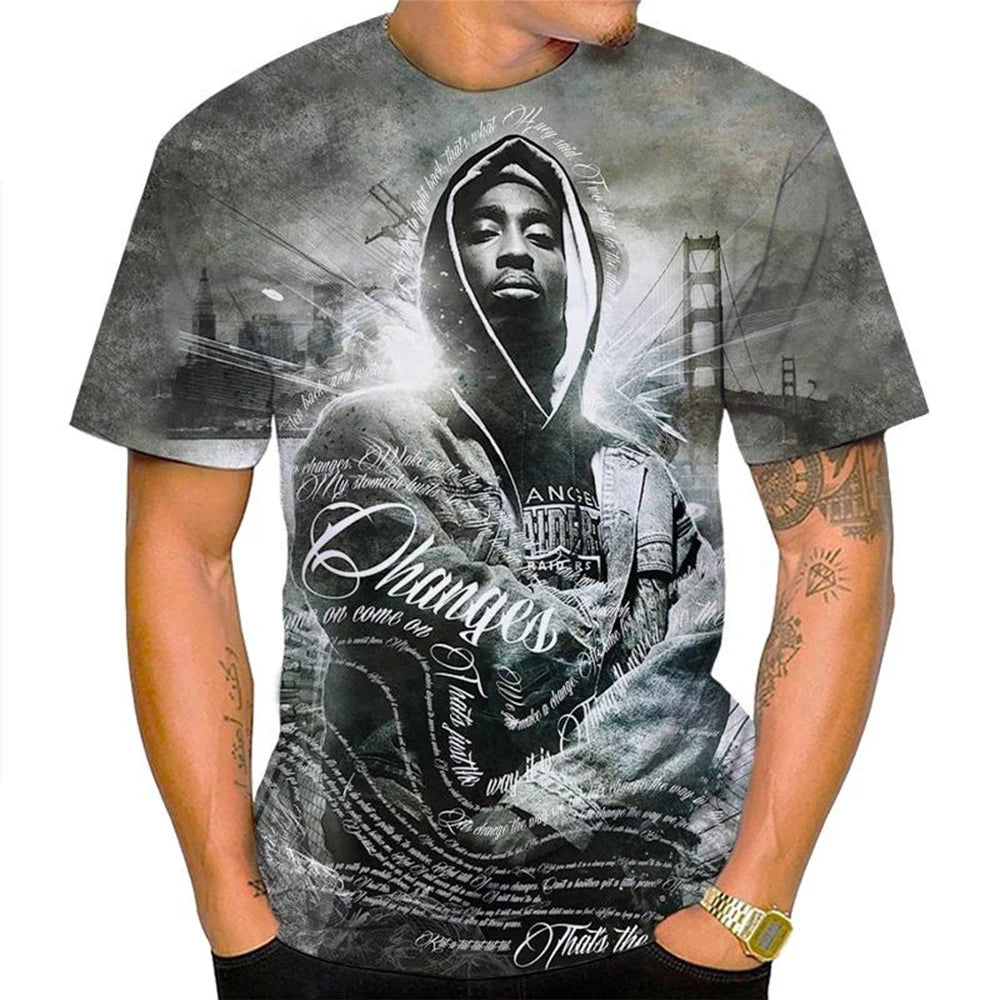 Unisex Hip-Hop 3D Print Short-Sleeve T-Shirt