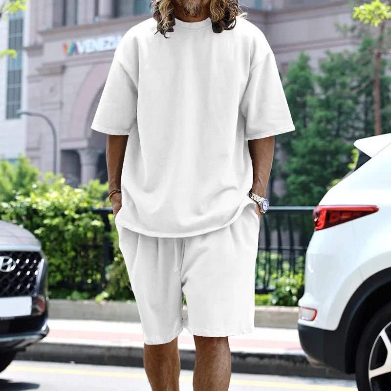 Men's Oversized Casual Sports T-Shirt & Shorts Set