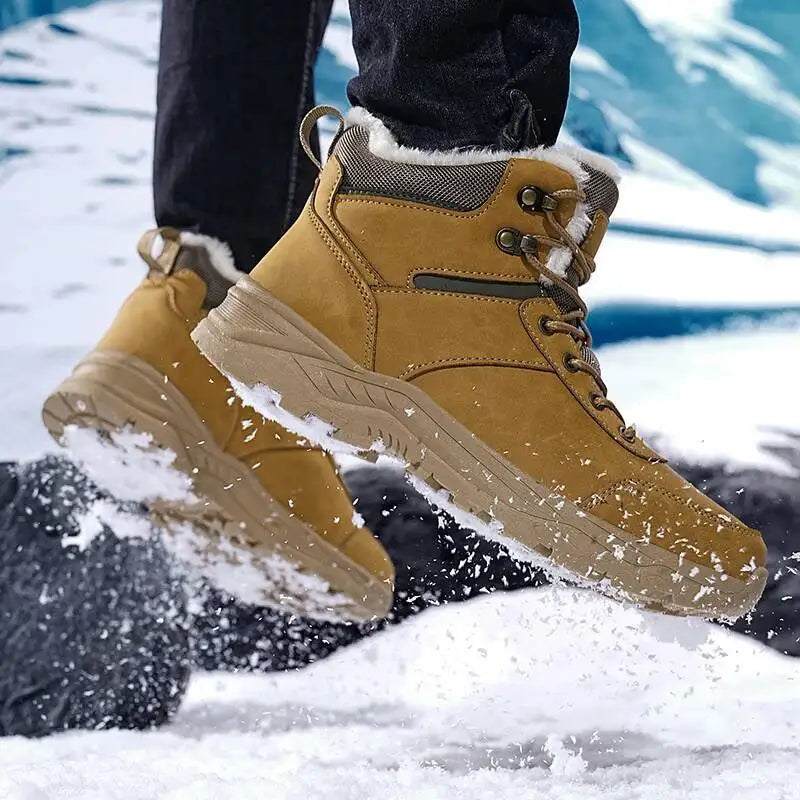 Men's Fleece-Lined High-Top Snow Boots