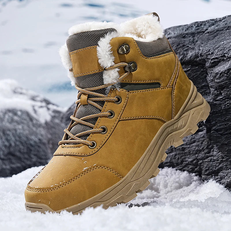 Men's Fleece-Lined High-Top Snow Boots