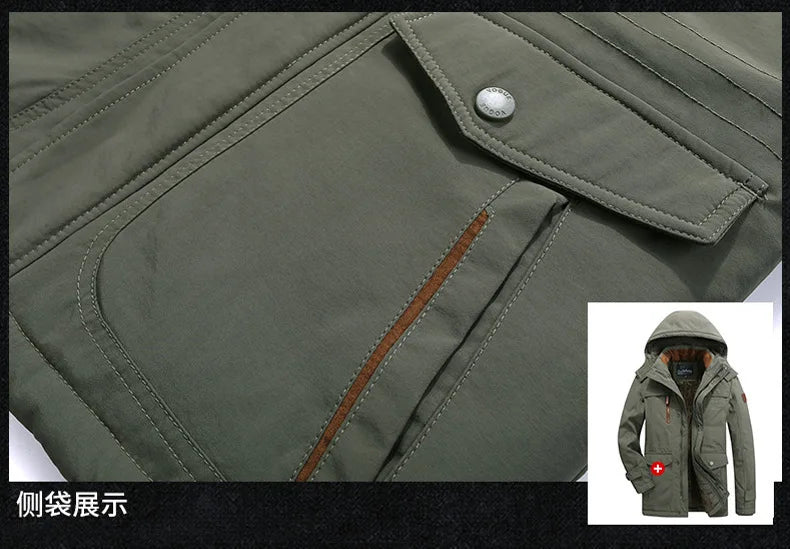 Men's Velvet Padded Winter Jacket