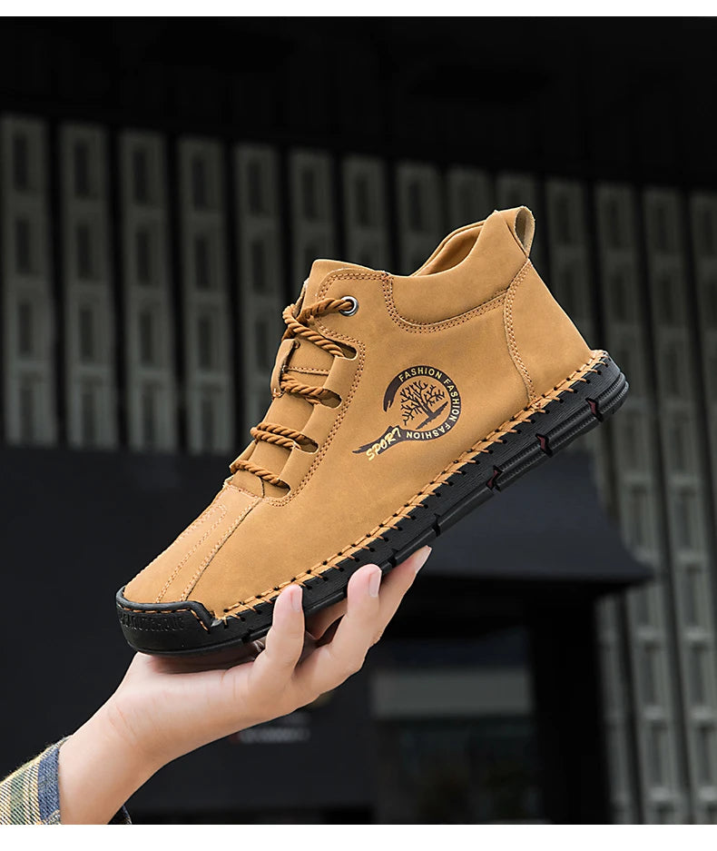 Men's Handmade Leather Outdoor Ankle Boots