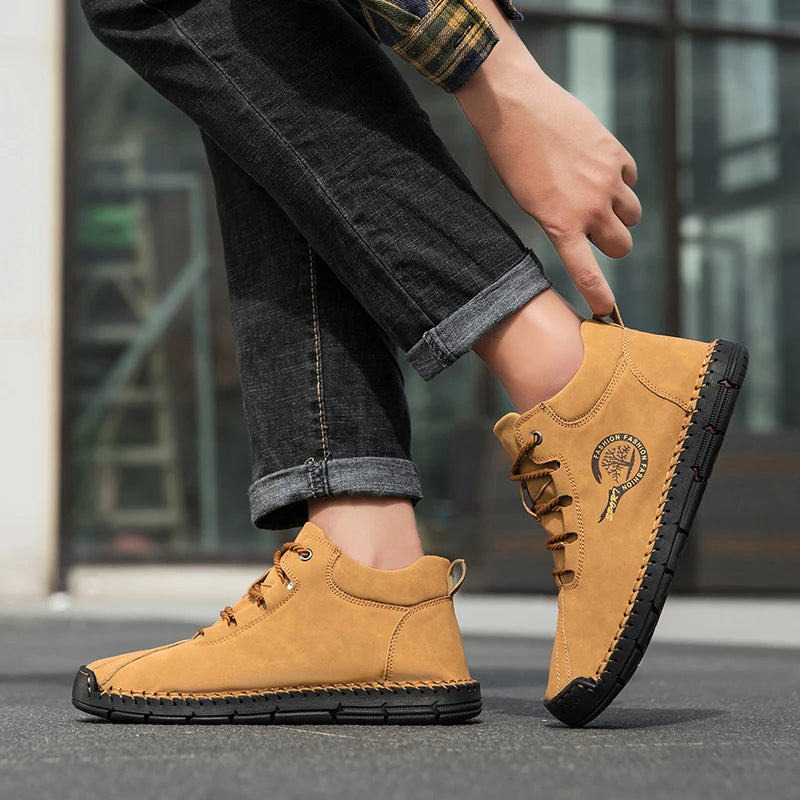 Men's Handmade Leather Outdoor Ankle Boots