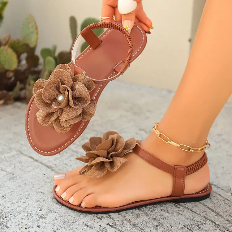 Women's Floral Flat Casual Sandals