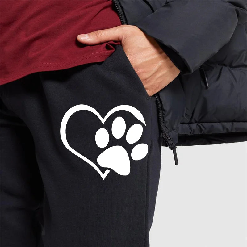 Women's Cat Paw Print Jogger Sweatpants