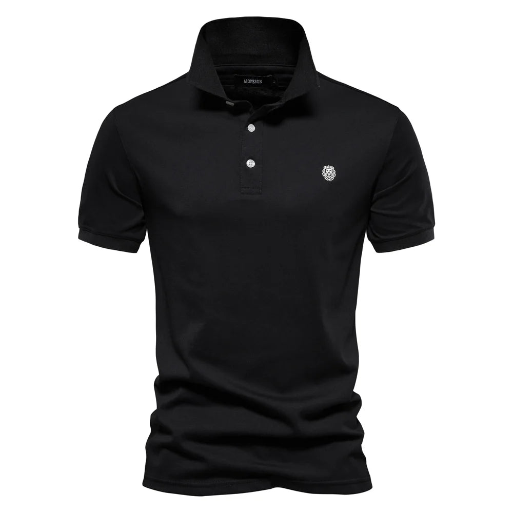 New Alopeson 100% Cotton Embroidery Polo Shirt