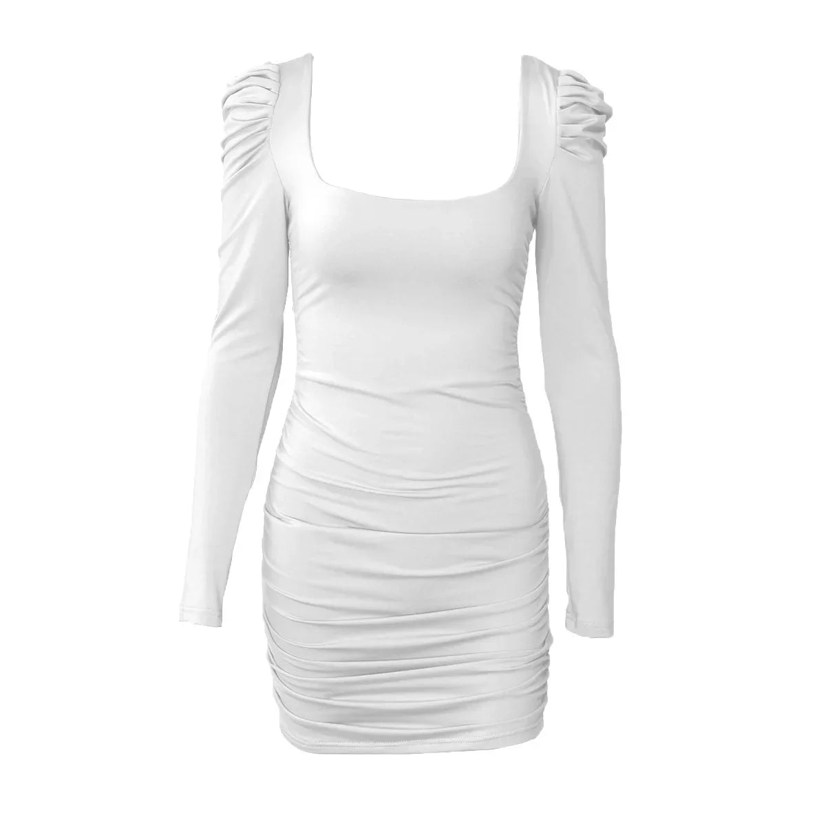 Women's Backless Velvet Stacked-Shoulder Mini Dress