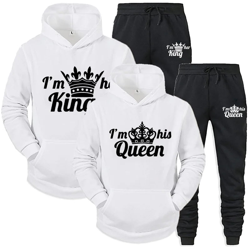 Couples' QUEEN KING Matching Hoodie Set
