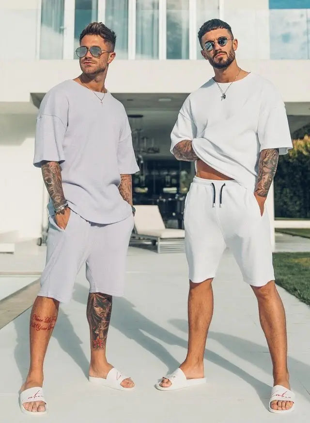 Men's 3D Print Oversized T-Shirt & Shorts Set