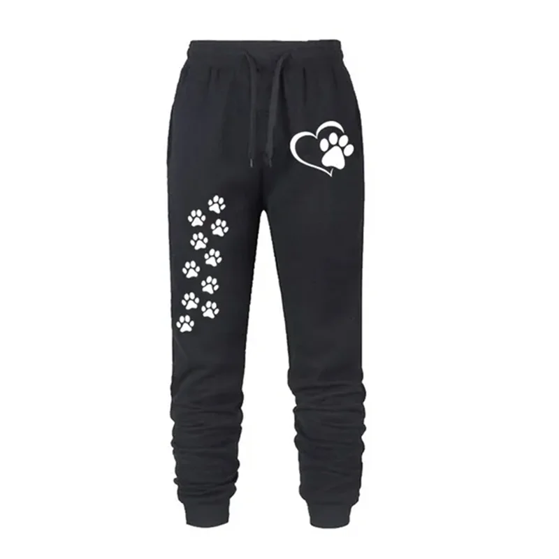 Women's Cat Paw Print Jogger Sweatpants