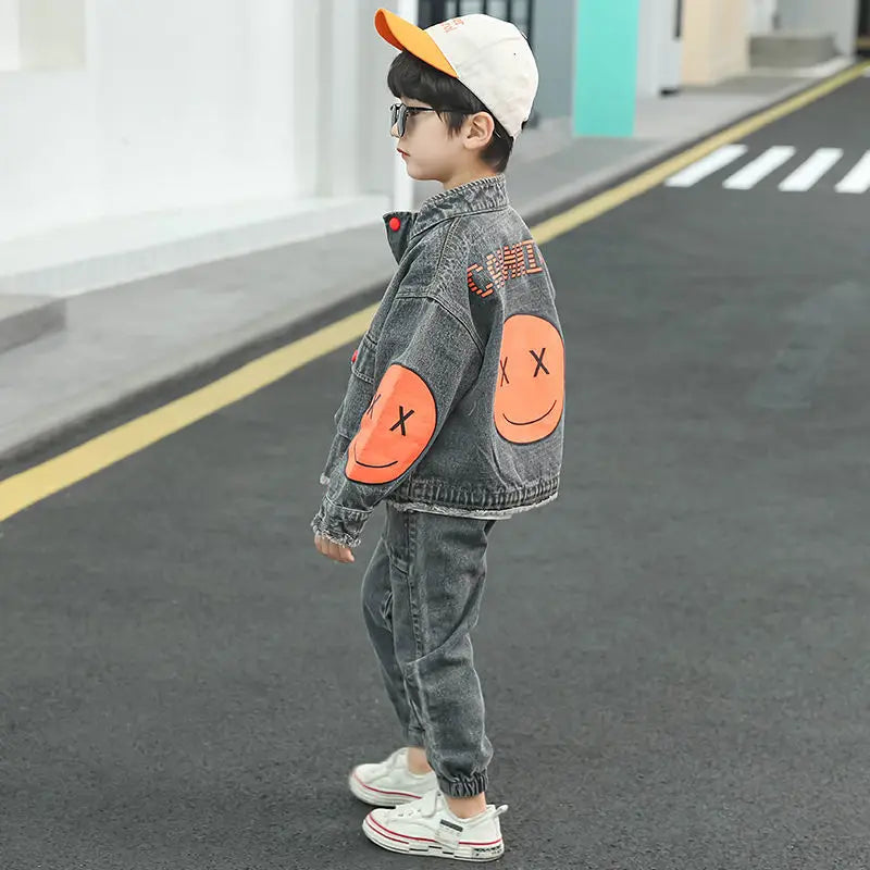 Boys' Denim Zip-Up Jacket & Jeans Set