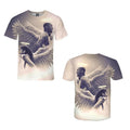 Unisex 3D Pattern Commemorative Print T-Shirt