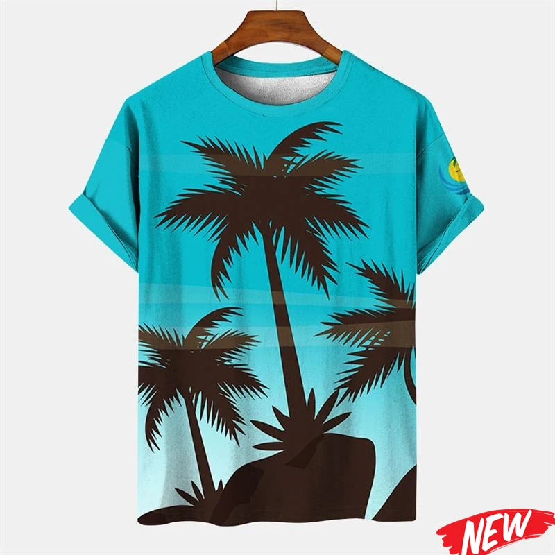 Men's Palm Tree Hawaiian Graphic T-Shirt