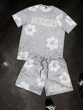 Men's Floral Graphic Tee & Shorts Set