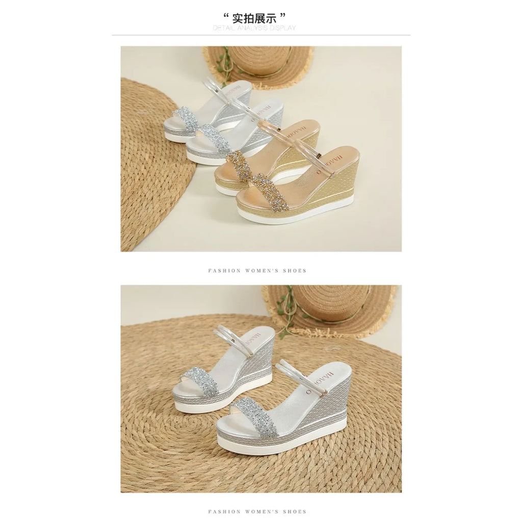 Women's Wedge Platform Slip-On Sandals