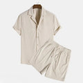 Men's Summer Linen Shirt & Shorts Set