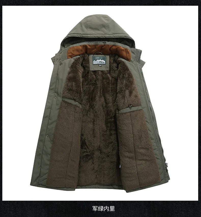 Men's Velvet Padded Winter Jacket