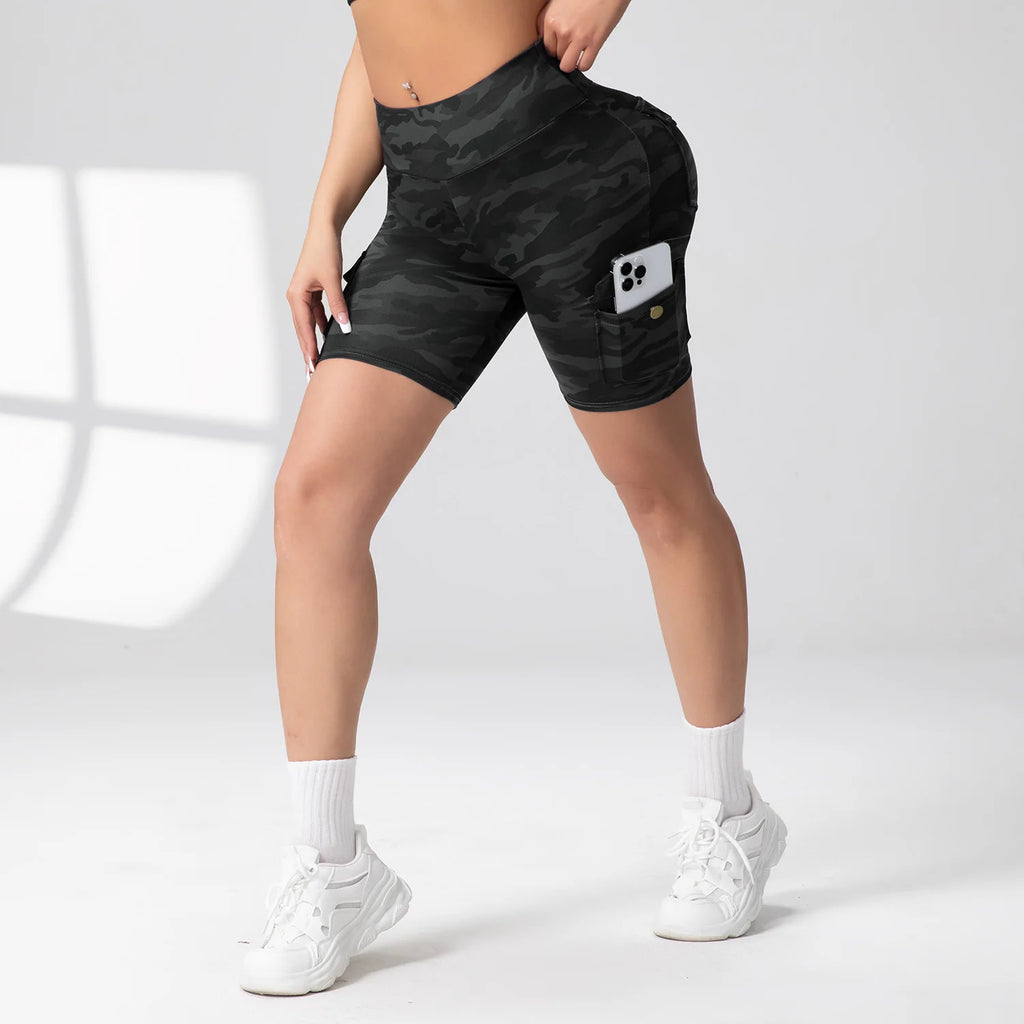 Women's Camo Butt-Lifting Workout Shorts