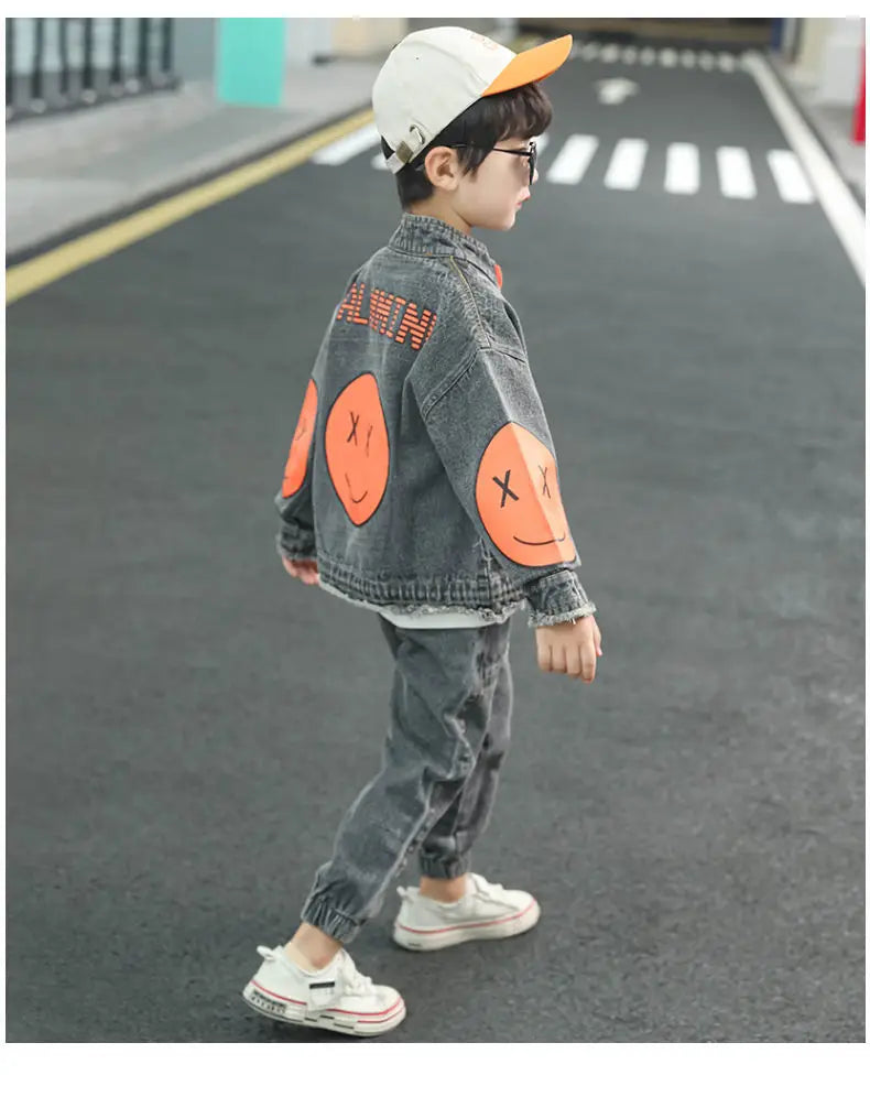 Boys' Denim Zip-Up Jacket & Jeans Set