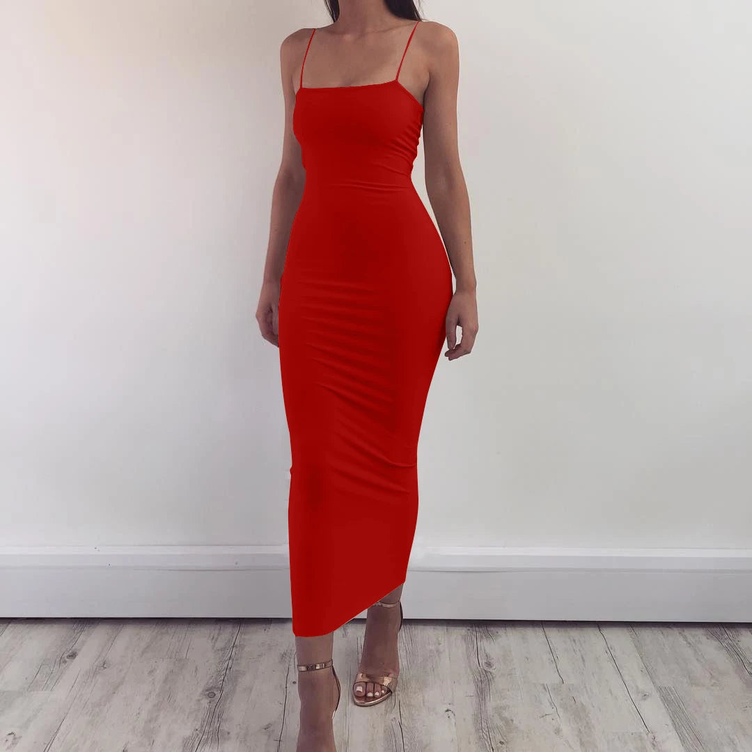 Women's Backless Sling Maxi Dress