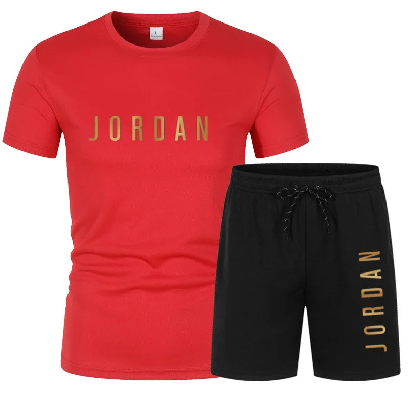 Men's Trendy Sports T-Shirt & Shorts Set