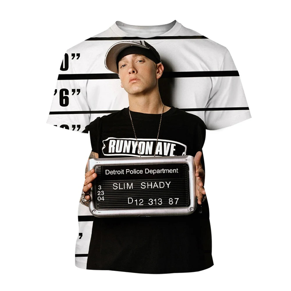 Unisex Rapper 3D Print Hip-Hop T-Shirt