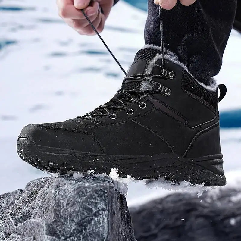 Men's Fleece-Lined High-Top Snow Boots